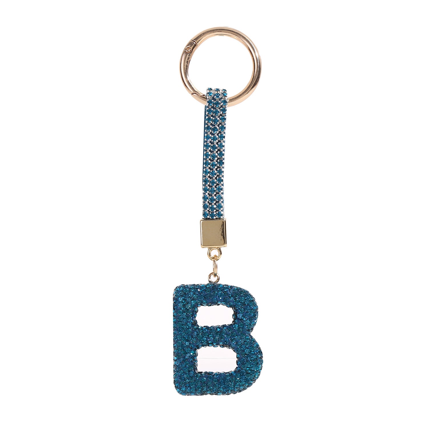 Wholesale Full Diamond Letter B Glass Keychain